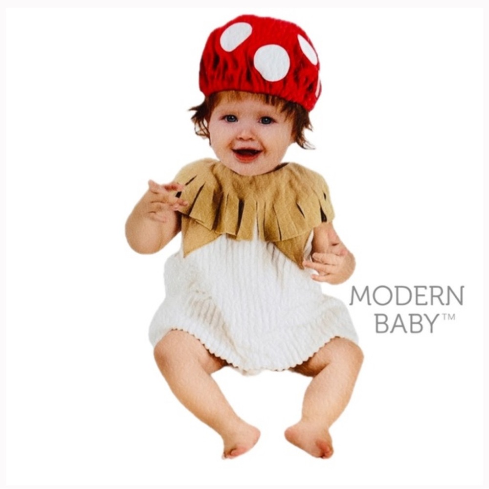 NWT MODERN BABY Mushroom Costume Infant Size 12 Months